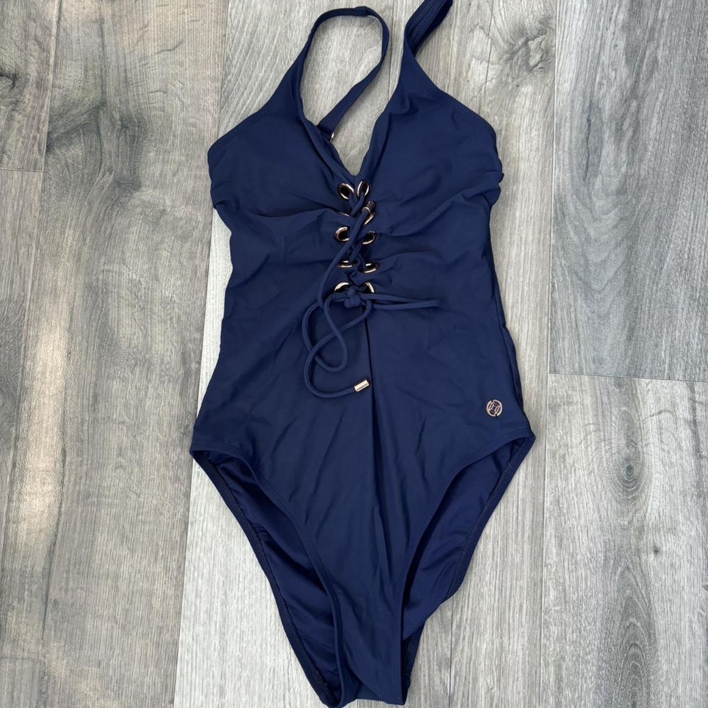 F&F Women's Navy and Blue Swimsuit-one-piece